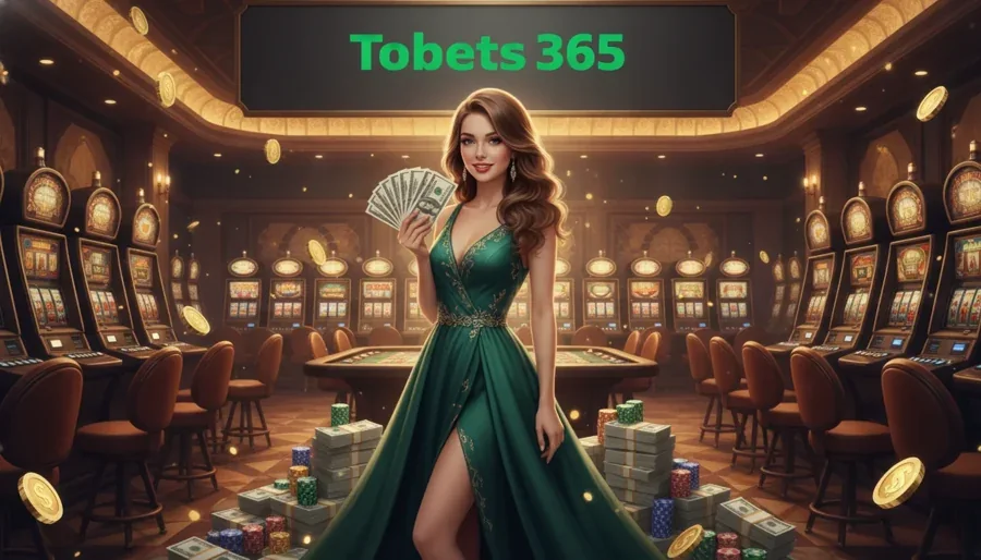 The Tobets 365 platform featuring NetEnt slots and sportsbook betting widgets